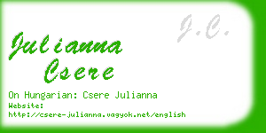 julianna csere business card